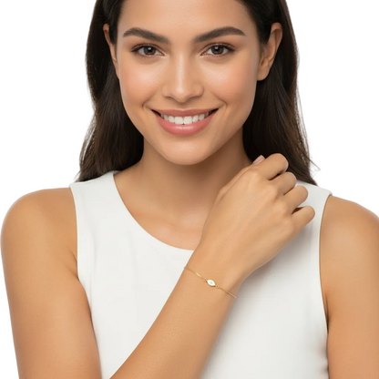 Delicate 18k Gold Evil Eye with single diamond - Jewelslane