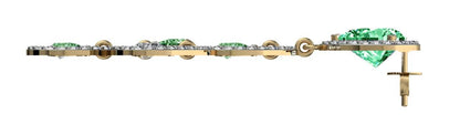 Delicate Emerald Diamond Danglers - Jewelslane