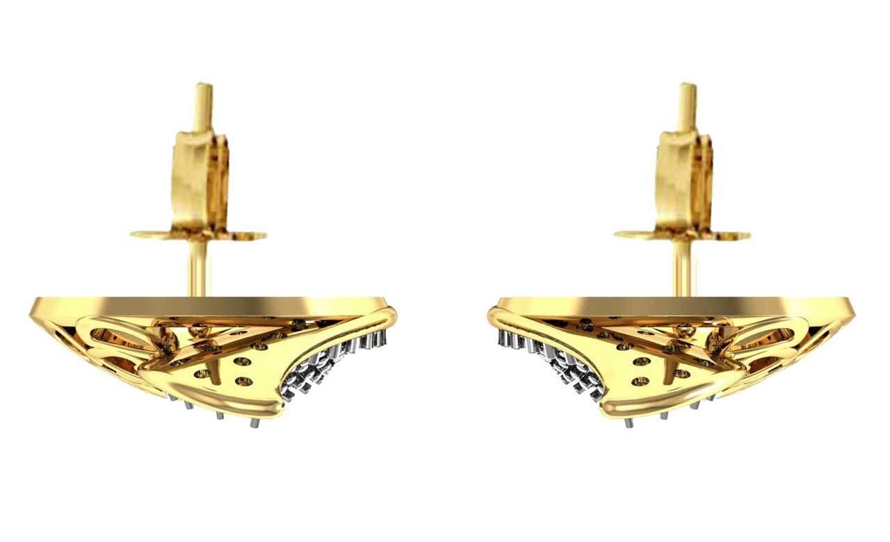 Designer Diamond Ear studs - Jewelslane