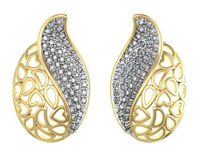 Designer Diamond Ear studs - Jewelslane