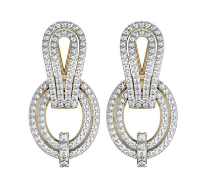 Diamond Contemporary Ear Clips - Jewelslane