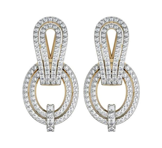 Diamond Contemporary Ear Clips - Jewelslane