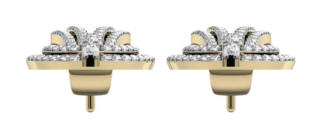 Diamond Contemporary Ear Clips - Jewelslane