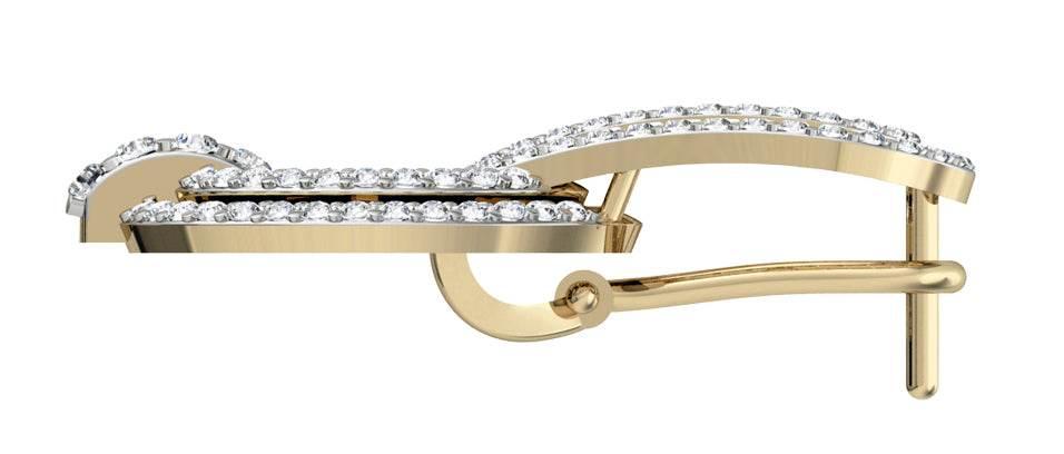 Diamond Contemporary Ear Clips - Jewelslane