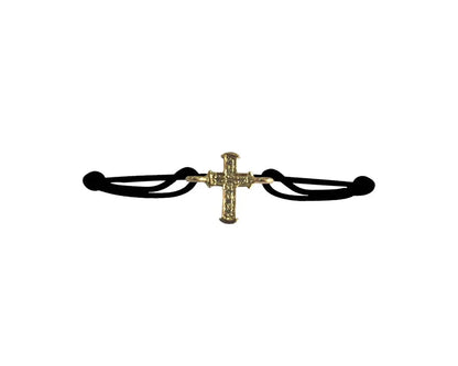 Diamond Cross bracelet in gold studded with diamonds - Jewelslane
