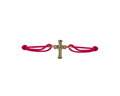 Diamond Cross bracelet in gold studded with diamonds - Jewelslane