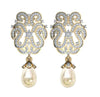Diamond Earrings with Pearl drops - Jewelslane
