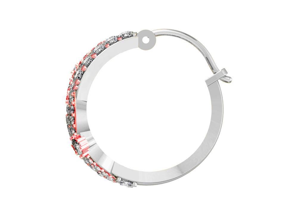 Diamond Balis with floral design - Jewelslane