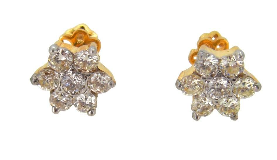 Diamond Floral Cluster Earring - Jewelslane