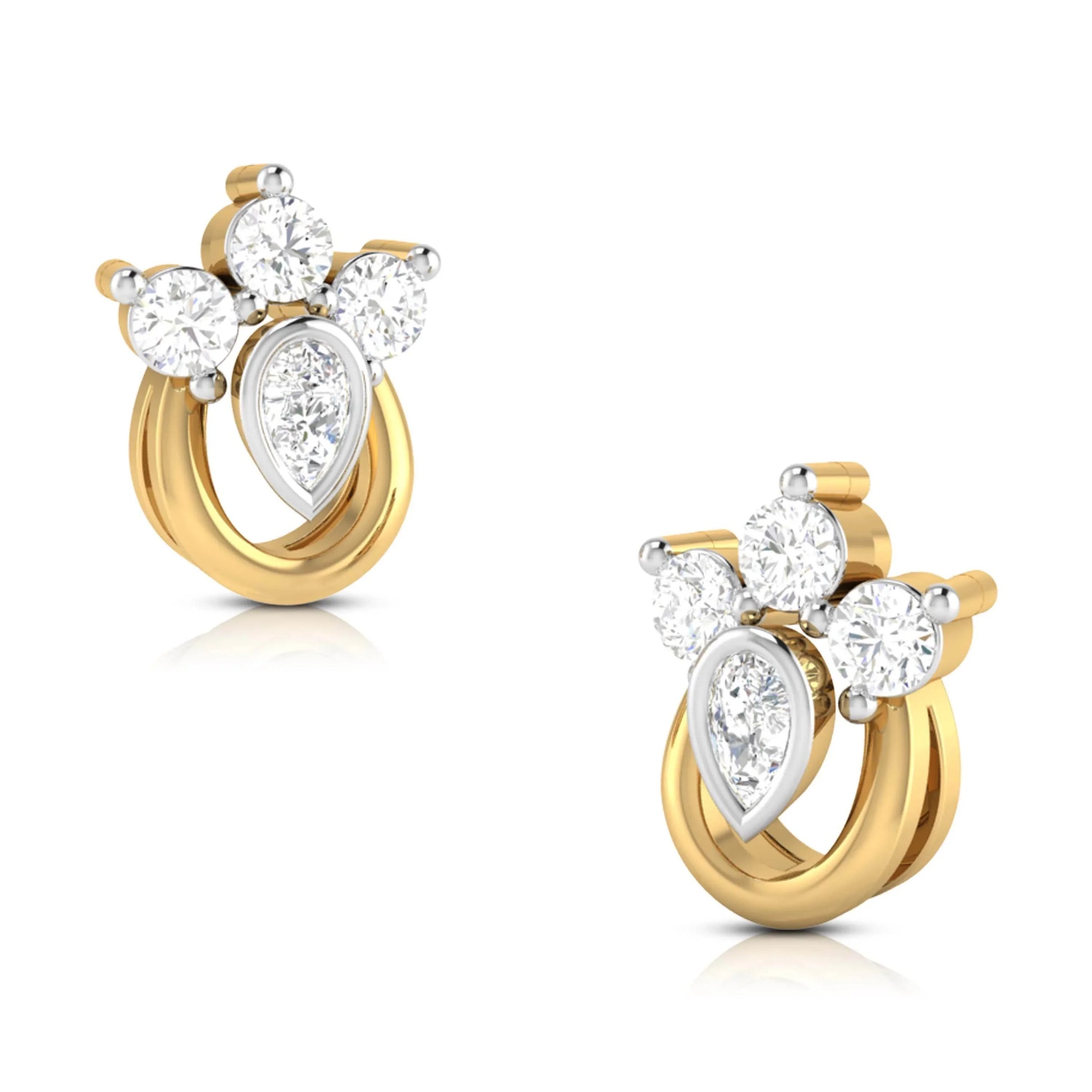 Diana Diamond Studs in 14k Gold - Jewelslane