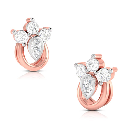Diana Diamond Studs in 14k Gold - Jewelslane