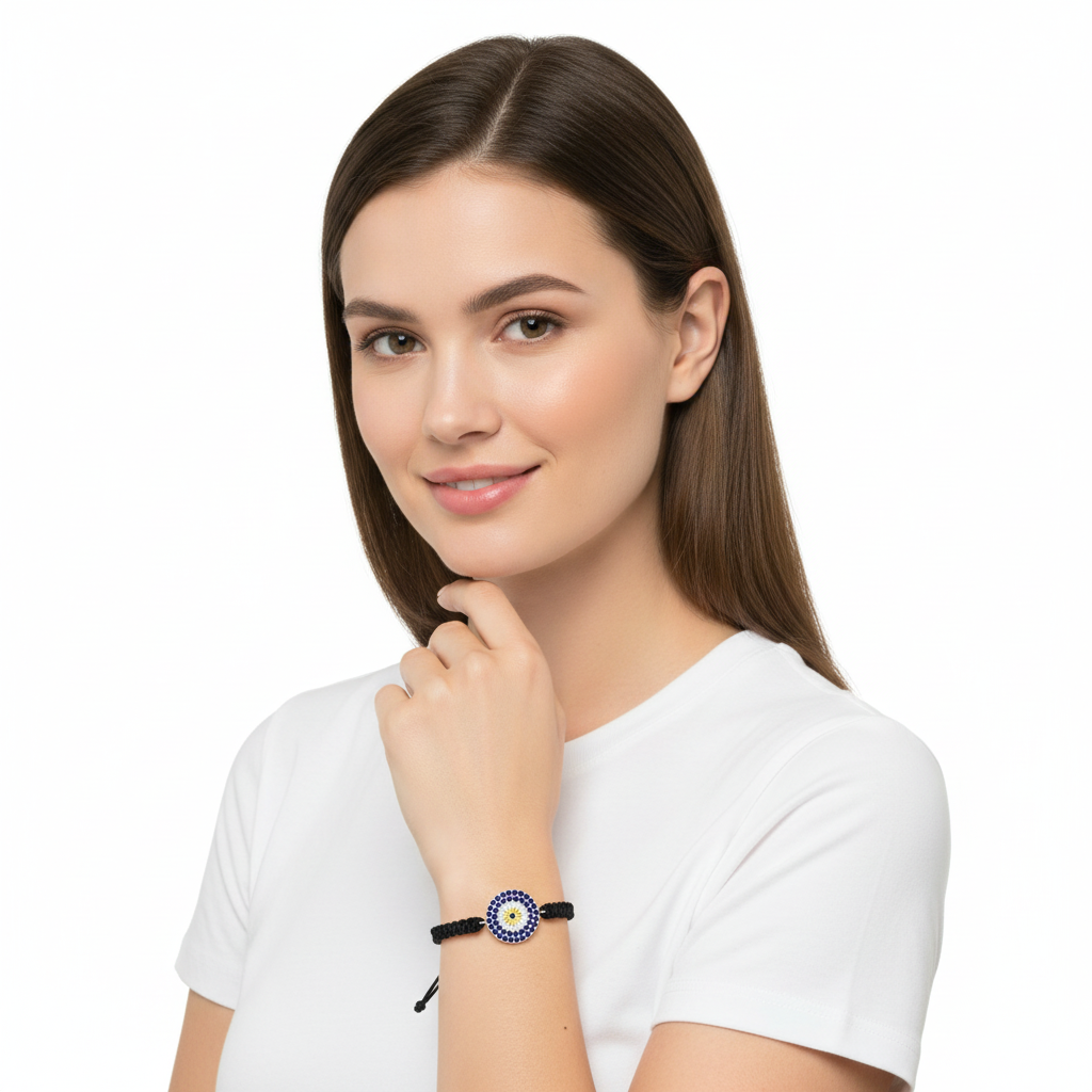 EVIL EYE SAPPHIRE & DIAMOND BRACELET - Jewelslane