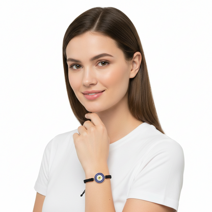 EVIL EYE SAPPHIRE & DIAMOND BRACELET - Jewelslane