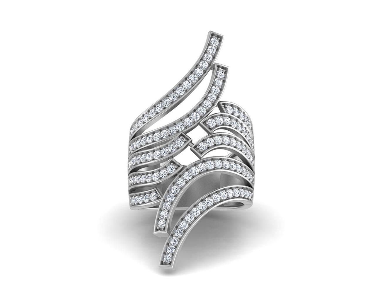 Edana Wide Diamond Band In 14k gold - Jewelslane