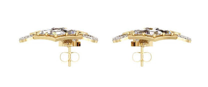 Elegant Diamond Danglers in gold - Jewelslane