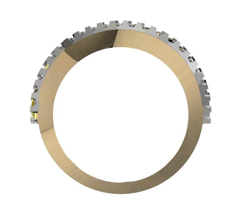 Elegant yellow sapphires & diamond Cocktail Band - Jewelslane