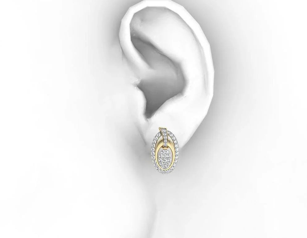 Enchanting Diamond Eartops - Jewelslane