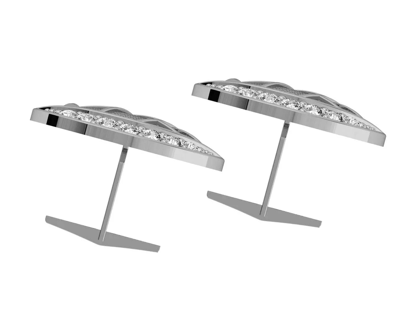 Eric Designer Diamond Cufflink - Jewelslane