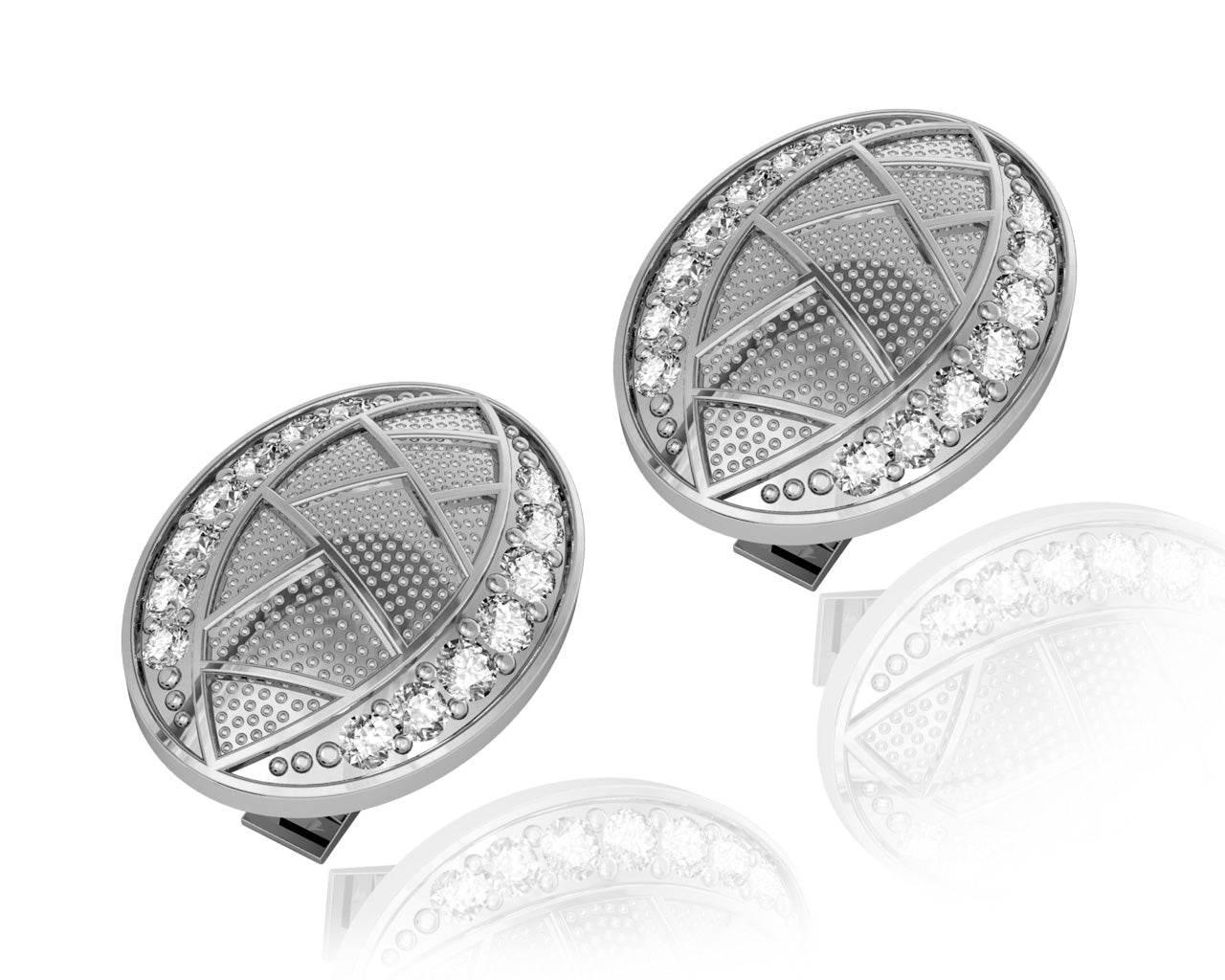 Eric Designer Diamond Cufflink - Jewelslane