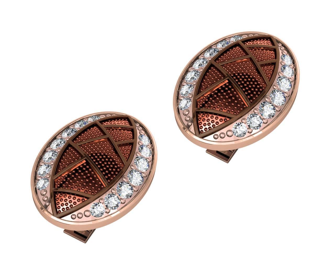 Eric Designer Diamond Cufflink - Jewelslane