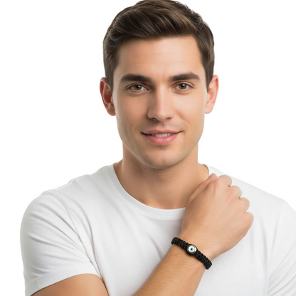 Evil Eye Bracelet for Men in silver - Jewelslane
