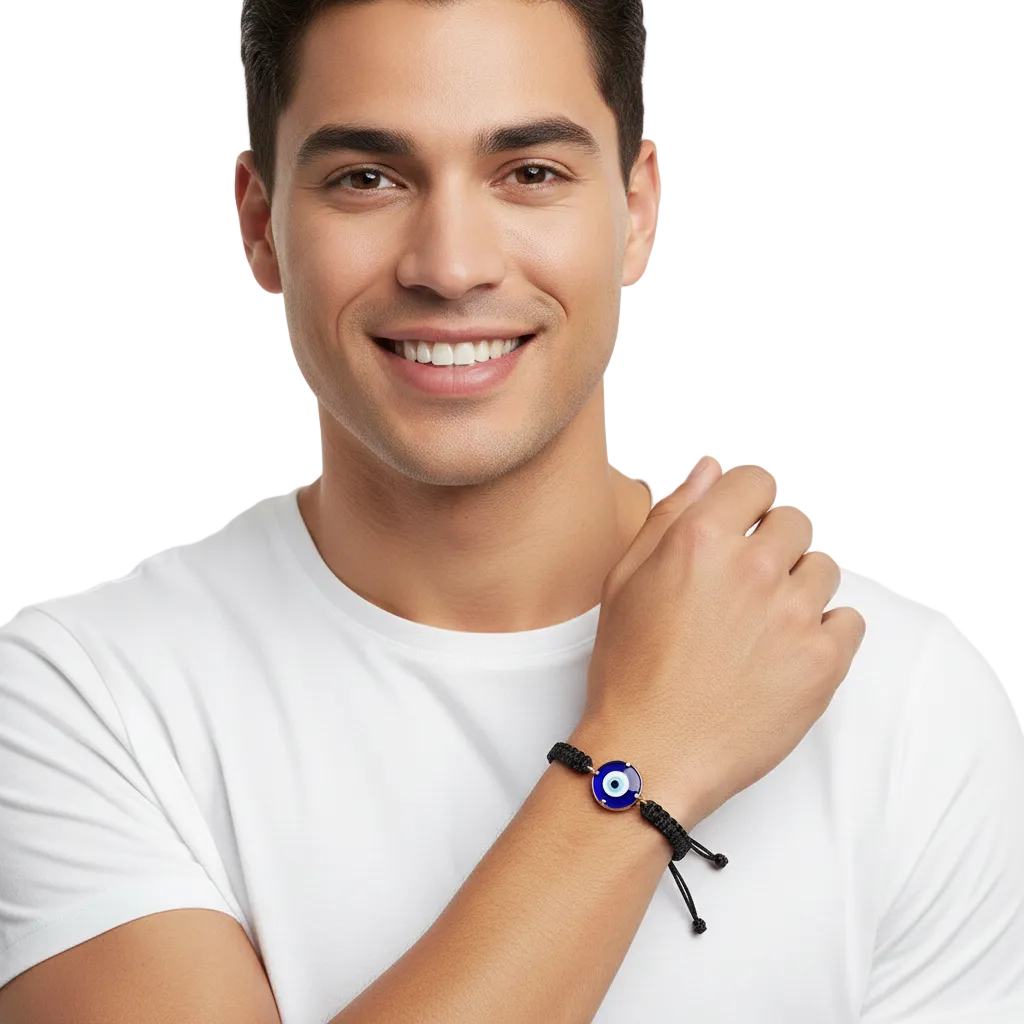 Evil Eye Charm Bracelet with Blue Lapiz - Jewelslane