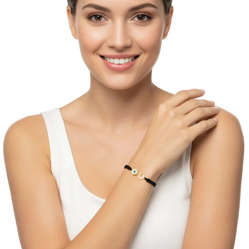 Evil Eye and Horse shoe Bracelet - jewelslane