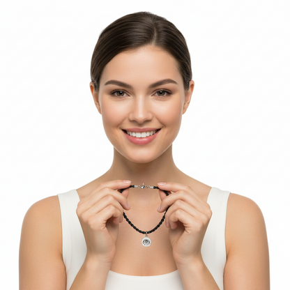 Evil Eye charm bracelet on leather cord -Jewelslane