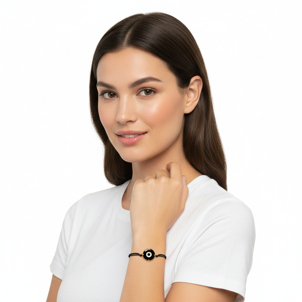 Evil eye Bracelet for Men in gold - Jewelslane