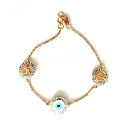 Evil eye, Ik onkaar and khanda bracelet - Jewelslane