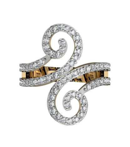 Fancy Diamond Coil Ring - Jewelslane
