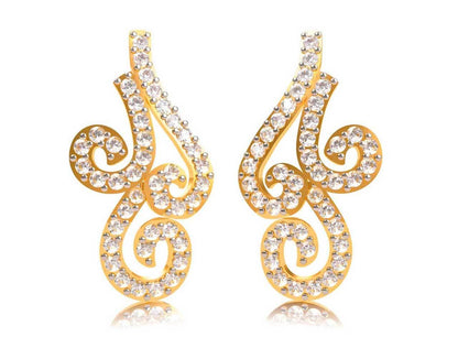 Fancy Diamond Ear studs - Jewelslane