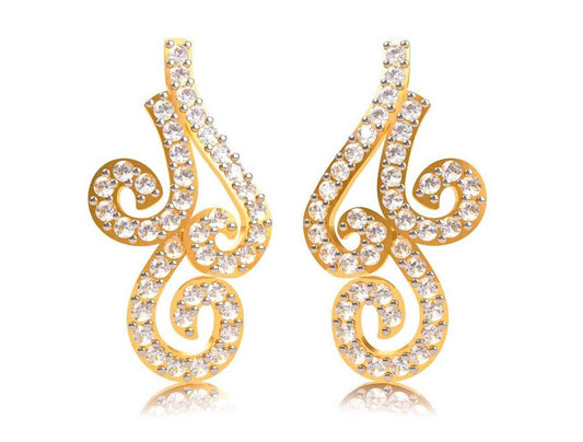 Fancy Diamond Ear studs - Jewelslane