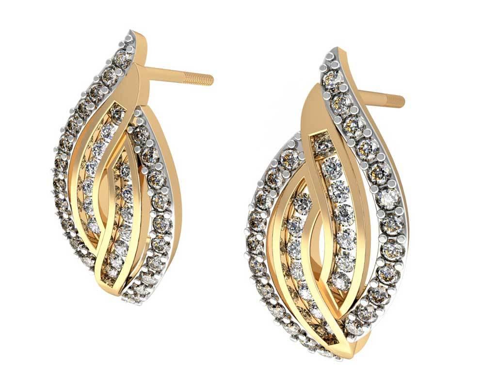 Fancy Diamond Half Balis - Jewelslane