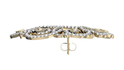 Fashionable Diamond Hoops - Jewelslane