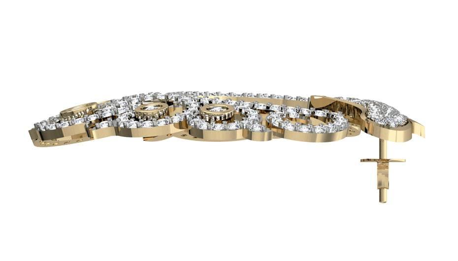 Fashionable Diamond Hoops - Jewelslane