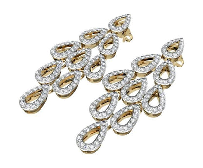 Flexible and light Diamond Danglers - Jewelslane