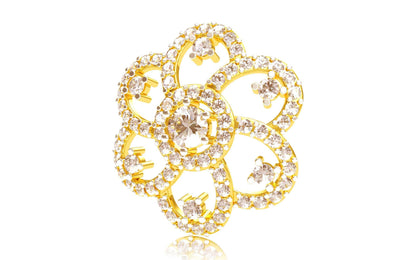 Floral design diamond ear studs - Jewelslane