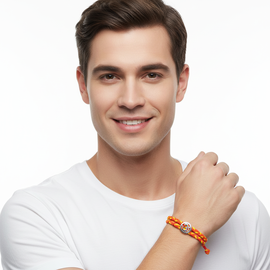 Flourescent Special Om Rakhi Bracelets - Jewelslane