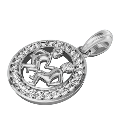 Gemini Charm in silver - Jewelslane
