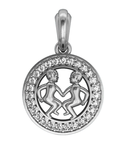Gemini Charm in silver - Jewelslane