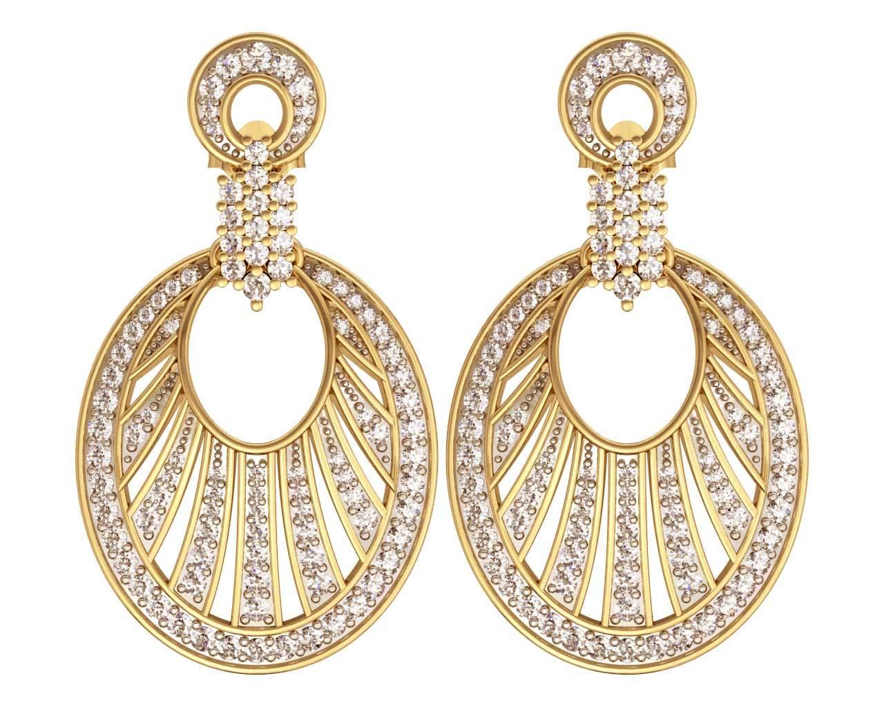 Glamorous Diamond Danglers - Jewelslane