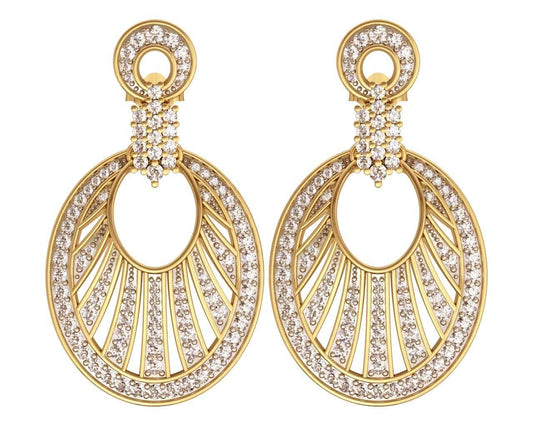 Glamorous Diamond Danglers - Jewelslane