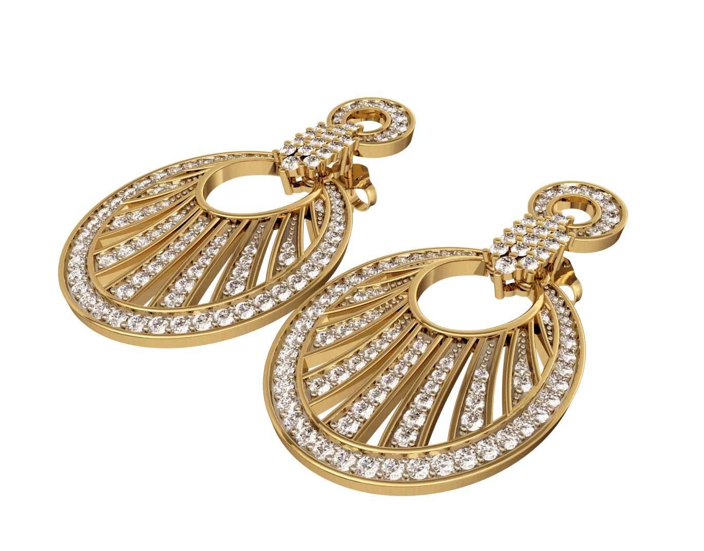 Glamorous Diamond Danglers - Jewelslane
