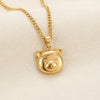 Gold Teddy Bear charm with enamel work | Jewelslane