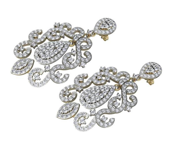 Gorgeous Diamond Danglers - Jewelslane