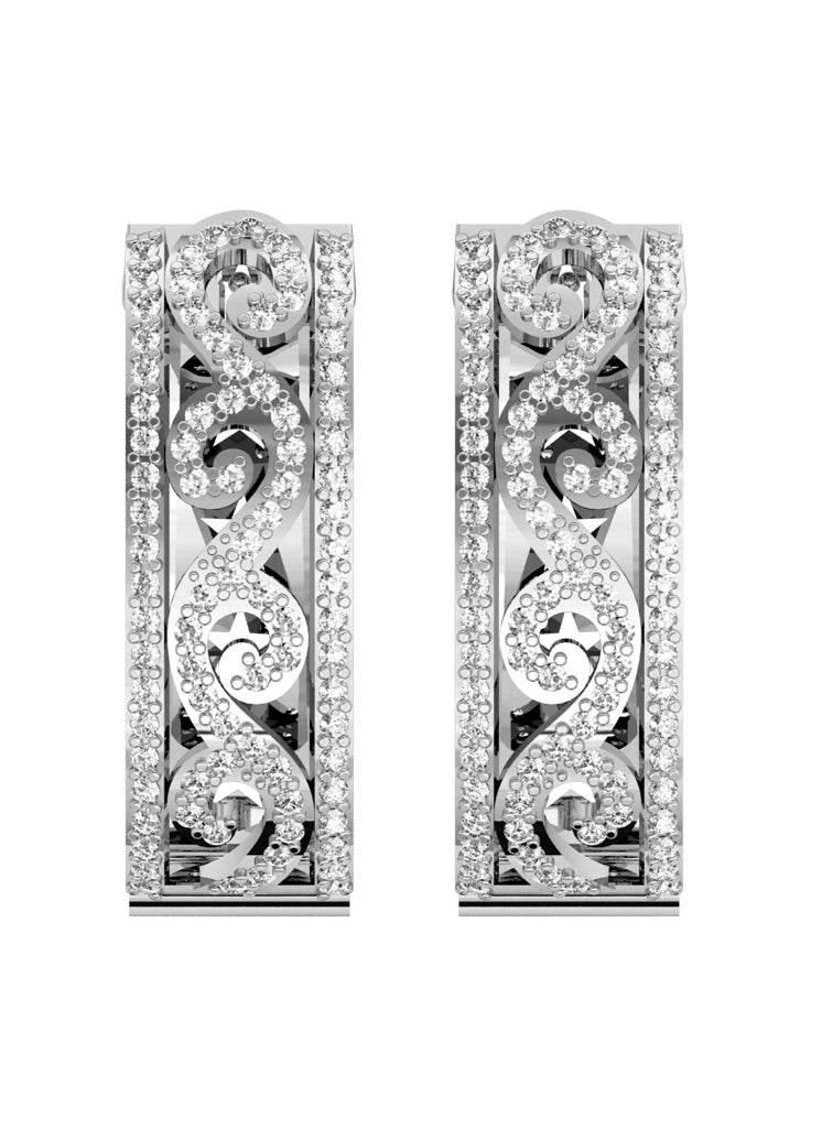 Graceful Half Balis with diamonds - Jewelslane