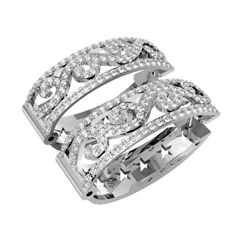 Graceful Half Balis with diamonds - Jewelslane