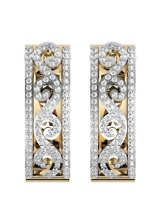 Graceful Half Balis with diamonds - Jewelslane