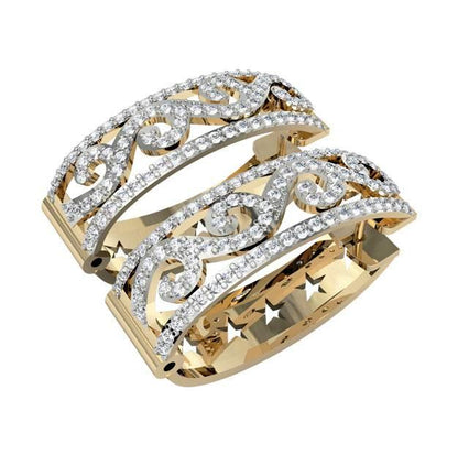 Graceful Half Balis with diamonds - Jewelslane